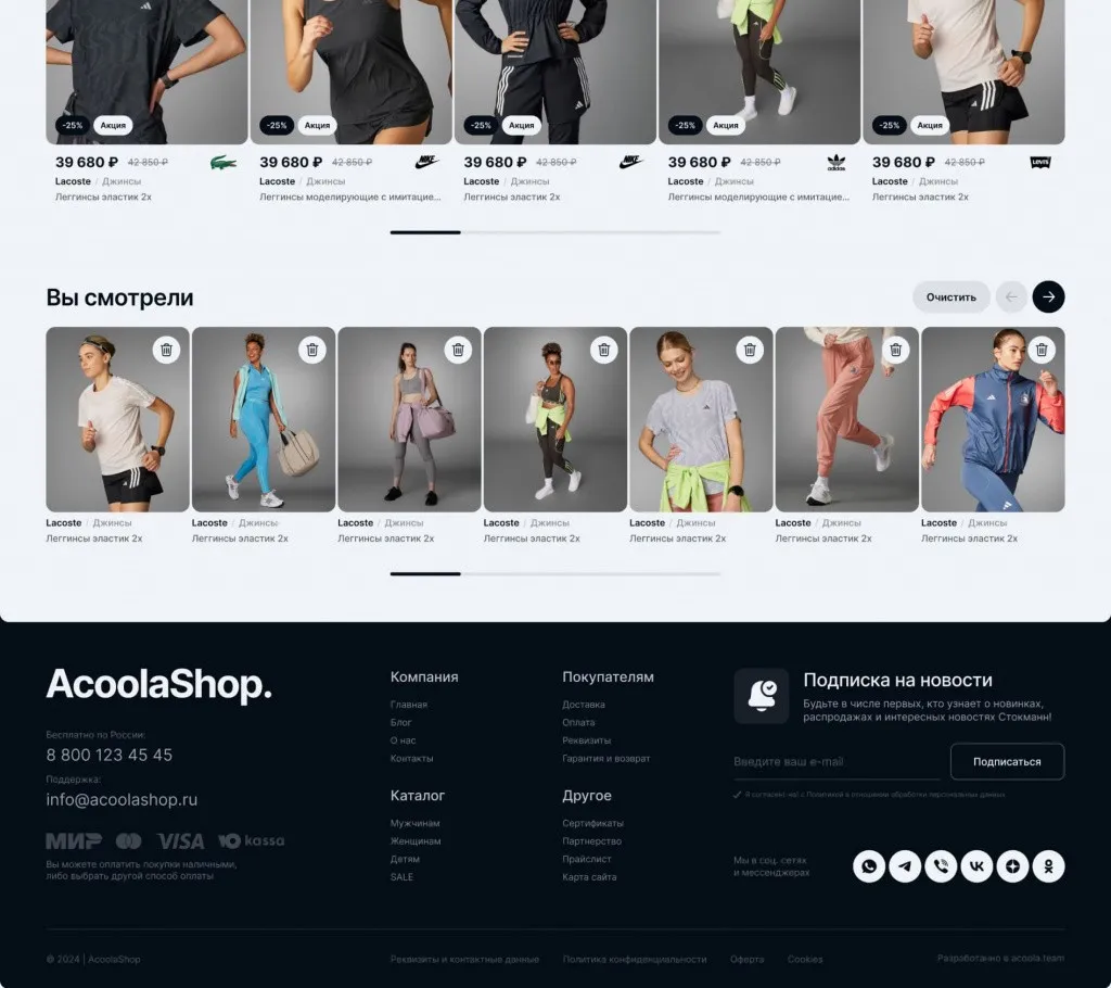Готовый шаблон для интернет-магазина AcoolaShop: кейс комплексного продвижения сайта под ключ — иллюстрация 12