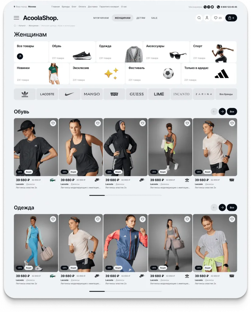 Готовый шаблон для интернет-магазина AcoolaShop: кейс комплексного продвижения сайта под ключ — иллюстрация 14